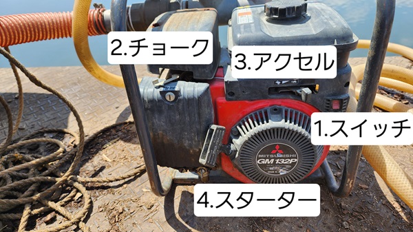 エンジンポンプ・使い方・手順